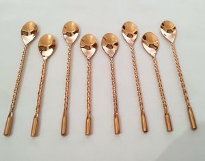 Customizable Long Spiral Handle Metal Stirrer Spoon Set of <b>Bar</b> <b>Tools</b> - Product Image 3