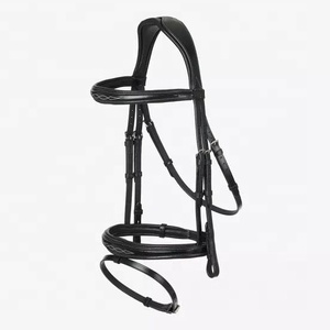 Brida de cuero negro cómoda y personalizada al por mayor, brida de Carreras de Caballos duradera, el mejor precio para montar - Product Image 1