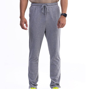 Jogging gris pour homme de haute qualité, coupe ajustée, séchage rapide, lavé, respirant, taille élastique avec poches latérales, vêtement décontracté - Product Image 2