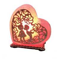 Lampe au sel rose de l'Himalaya artisanale en forme de coeur la plus vendue amour de Style en forme de coeur naturel et artisanal pour la décoration intérieure