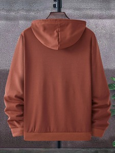 Sweat à capuche thermique personnalisé pour hommes, vente en gros, mode décontractée, pull à capuche, hiver, chaud, en coton molletonné, streetwear pour hommes - Product Image 2