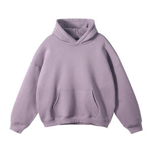 Sweat-shirt à capuche pour homme en coton 100% de haute qualité, 420 g/m², lourd, surdimensionné, en molleton, sans cordon - Product Image 4