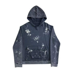 Sudaderas con capucha desgastadas con lavado ácido Jersey ligero de calle con estilo vintage última moda sudaderas con capucha de gran tamaño para hombres - Product Image 1