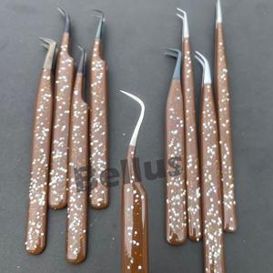 Pince à épiler d'extension de cils en acier inoxydable de haute qualité à 45 et 90 degrés Outils à cils à pointe pointue - Product Image 6