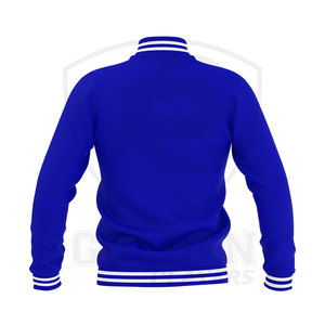 แจ็กเก็ตขนสัตว์แฟชั่นสีฟ้าสำหรับผู้ชายผ้าขนแกะคุณภาพสูงงานปักผ้าปรับแต่งได้ยาว2024ใหม่ - Product Image 3