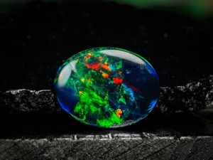 3.42 Carat Ethiopian Black <b>Opal</b> Cabochon AAA Quality Welo Fire <b>Opal</b> Oval Shape Natural Gemstone for Jewelry Making Loose - Product Image 5
