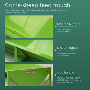 Jh-mech 55 "chăn nuôi ăn máng cho gia súc bò ngựa cừu dê Heavy-Duty mạ kẽm kim loại dê khoáng <span class=keywords><strong>Feeder</strong></span> - Product Image 3
