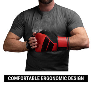 Venta al por mayor de guantes MMA de cuero Premium logotipo personalizado diseño ergonómico con la muñeca con cordones múltiples opciones de peso para pedidos al por mayor - Product Image 5