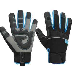 Precio al por mayor de calidad superior de piel de cabra de grano de cuero guantes mecánicos guantes de conductor Anti-Corte Anti-impacto funciones guantes mecánicos - Product Image 6