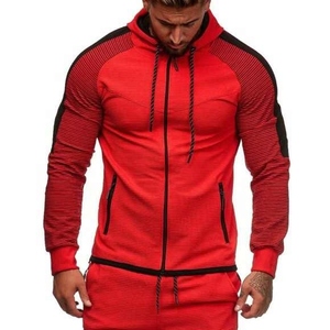 Venta al por mayor de fábrica de chándal de diseño personalizable Servicio de calidad superior Fabricación de ropa de entrenamiento personalizada Sudadera con capucha con cremallera para hombre - Product Image 2