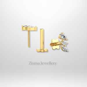 Pendientes de lujo con diamantes de pera y marquesa para mujer, oro de 14K y 18K, diamantes naturales VVS DEF con certificación GIA - Product Image 2