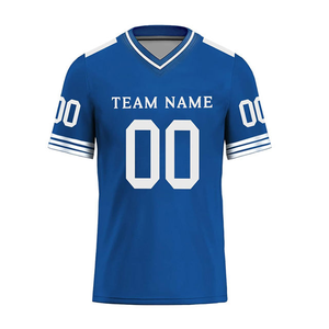 Uniformes de fútbol americano personalizados en Pakistán Malla Royalblue Sublimación Fútbol americano Fan Jersey - Product Image 2