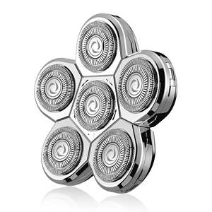 Cabezal de Repuesto de Cinco Cuchillas Plateadas para Afeitadora de Hombres Calvos con Cuchillas de Afeitar - Product Image 1