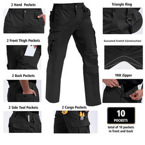 Servicio OEM Último diseño Pantalones cargo de trabajo Peso ligero Estilo único Pantalones cargo de trabajo - Product Image 3