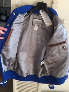 Ventes en gros de patchs brodés en chenille personnalisés, vestes pour hommes, manches en cuir, bomber, baseball, varsity, vestes à lettres - Product Image 2