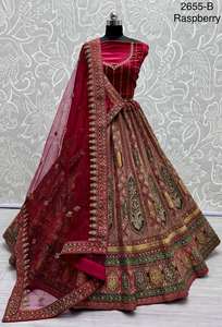 Lehenga Choli With Designed Embroidered Patch And Multi <b>Thread</b> Work - Product Image 3