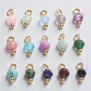 Perles de cristal œil de chat rose facettées de haute qualité, breloques plaquées or, pendentif à boucle, accessoires de fabrication de bijoux pour colliers et bracelets DIY - Product Image 4