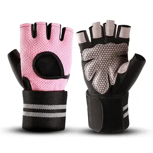 Gants d'entraînement Protection complète de la paume Gants de gymnastique avec logo Haltérophilie GYM pour femmes hommes Équipement personnalisé unisexe - Product Image 1