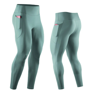 Leggings d'entraînement respirants taille haute personnalisés Pantalons de yoga pour femmes pour une tenue de sport active - Product Image 1