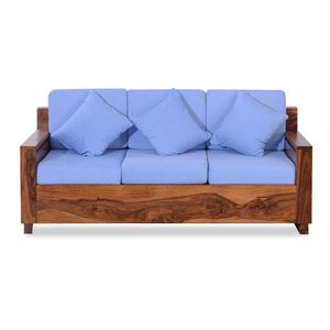 Contemporary Solid <b>Wood</b> <b>Sofa</b> Set For Living Room Office Lounge And Hotel Furniture With Strong <b>Frame</b> Soft Cushions - Product Image 4