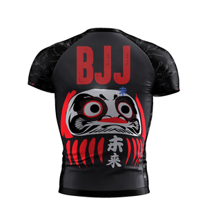 Mangas cortas Negro y Rojo Sublimado Rash Guards & Impreso Bjj Rash Guards para niños - Product Image 3