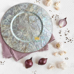 Handmade Mother of Pearl <b>Round</b> Tray Customized Dishes Plates <b>Placemat</b> for Table Decoration From in Vietnam - Product Image 3