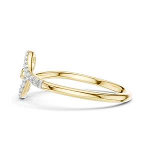 Anillo de Diamante Cultivado en Laboratorio de 0.081 CT para Mujer con Diseño en Espiral, Claridad VVS-VS EF, Oro de 18KT, 14KT, 10KT y Plata 925, Color Rosa - Product Image 6