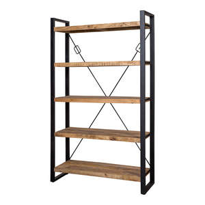 Mangohouten Britt Bibliothèque 120 cm Étagère en bois durable et élégante - Product Image 6