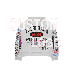 Sweat à capuche pour homme de haute qualité, 500 g/m², en molleton terry, 100 % coton, coupe ample et oversize, personnalisé pour l'hiver - Product Image 2