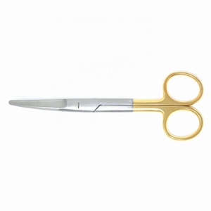 บริษัทผ่าตัด medheal กรรไกรผ่าตัด Mayo แบบผ่าครึ่งสีทองมีใบมีด TC แบบโค้งมนเครื่องมือผ่าตัด - Product Image 5