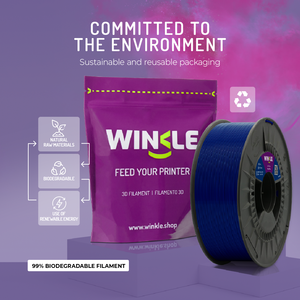 Filament PLA HD WINKLE 1,75 mm 1 kg pour imprimante 3D, tolérance élevée 0,05 mm, compatible lit chauffant 190-230°C, biodégradable, impression facile - Product Image 5