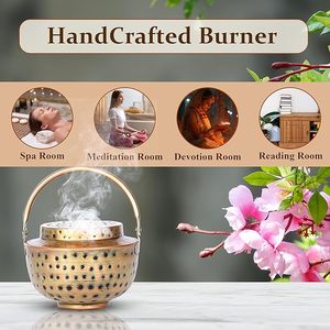 Religious Brass Indian Incense Bakhoor Burner 100% Natural Durable Customizable Aromatherapy Diffuser - Product Image 4