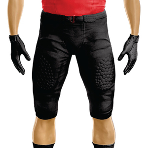 Uniforme de football pour hommes mélange noir et rouge maillot de football américain pantalon ensemble personnalisé sublimé sergé durable - Product Image 5