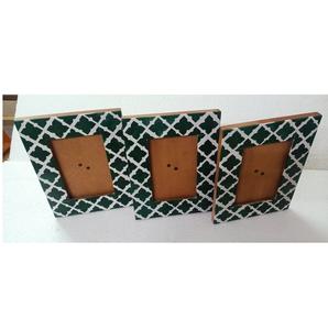 Promoción de marcos de fotos con incrustaciones de hueso ecológicos hechos a mano con logotipo personalizado Opciones duraderas y personalizables - Product Image 1