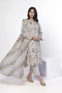 2025 nuevo diseño de calidad fina sin costuras vestido de mujer Casual Lawn Shalwar Kameez con Dupatta para mujer - Product Image 5