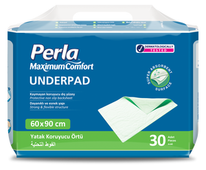 PERLA 60X90 cm Couches jetables pour adultes Absorbant PE Film Underpad pour personnes âgées incontinentes Lot de 30 pièces - Product Image 1