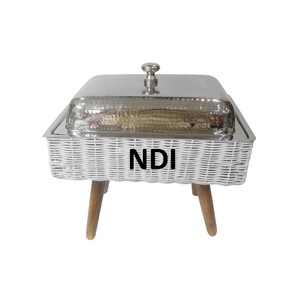 Finition nickelée fait à la main décoratif mariage chauffe-plat écologique restauration chauffe-plat en acier inoxydable - Product Image 6