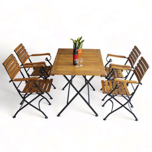 Modern Design Outdoor <b>Foldable</b> <b>Table</b> Set (120x75cm) and 4 Chairs CBCF288 - Product Image 1