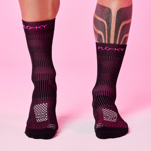 Calcetines Deportivos Floky Calza Run Up Talla Mediana Negro/Fucsia XS-S 36-39 - Product Image 4