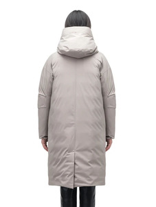 Parka acolchada de gran tamaño con capucha transpirable de punto de calidad superior para mujer con sombrero desmontable y chaqueta de invierno acolchada - Product Image 3