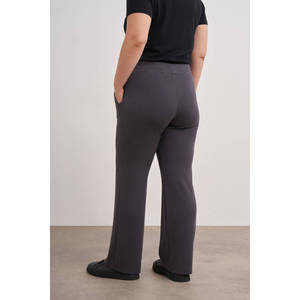 กางเกงขากว้างเอวสูงระบายอากาศได้มีสายรัดเอวยางยืดหนา-แอนทราไซต์ - Product Image 6