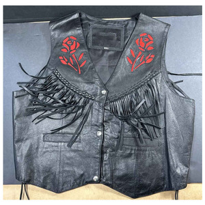 Nuevo Chaleco de cuero para motocicleta informal personalizado para hombre, resistente al viento, impermeable, transpirable, diseño personalizado, estilo vaquero para motocicleta - Product Image 1