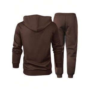 Conjuntos Deportivos de Sudadera con Capucha para Hombre al por Mayor, Logotipo Personalizado OEM, Sudadera con Cremallera, Pantalones Jogger, Dos Piezas, Felpa, Ropa Deportiva Informal - Product Image 2