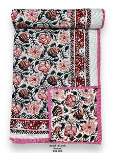 ผ้านวมลายชนเผ่าวินเทจผ้าคอตตอนหรูหราพิมพ์ลายดอกไม้คลุมเตียงเย็บด้วยมืองานผ้าฝ้าย100% ทันสมัยซักได้สำหรับโรงแรม - Product Image 3