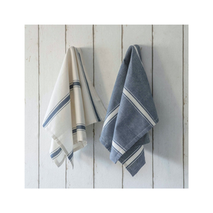 Décor de cuisine tissé sur mesure de conception ethnique avec GOTS certifié 100% coton rosâtre paquet de trois torchons brodés au toucher - Product Image 3