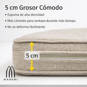 Coussin de banc long en mousse haute densité pour intérieur avec housse amovible et lavable à fermeture éclair – Rangement et supports pour chaussures - Product Image 4