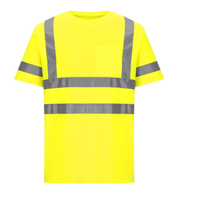 T-shirt de travail haute visibilité avec bande réfléchissante pour la construction, l'usine et l'industrie - Product Image 2