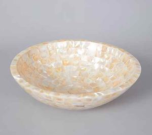 Tazón para Servir Hecho a Mano, Ecológico, de Nácar Natural y Madera, para Ensaladas, Restaurantes, Hoteles y Uso Doméstico, Apto para Alimentos - Product Image 2