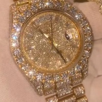 Nouvelle montre de plongée à quartz pour homme, personnalisée, de haute qualité, sertie de diamants Moissanite, 20 mm, testée, en acier inoxydable, style Hip-Hop, vente en gros