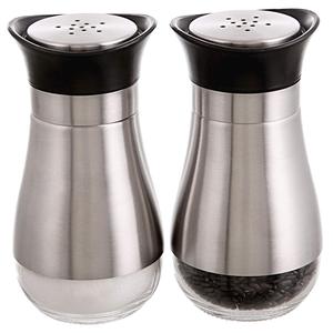 Venta directa Botellas de condimentos de acero inoxidable de mesa de estilo básico Tarros de especias Salero de diseño elegante - Product Image 1